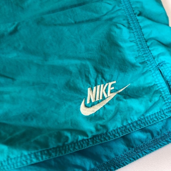 Vtg Teal Nike Embroidered Swimming Trunks - Picture 3 of 13